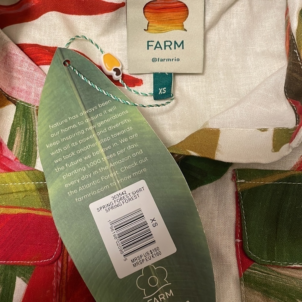 FARM Rio Spring Forest Shirt NWT ๐๐บ - Picture 8 of 8